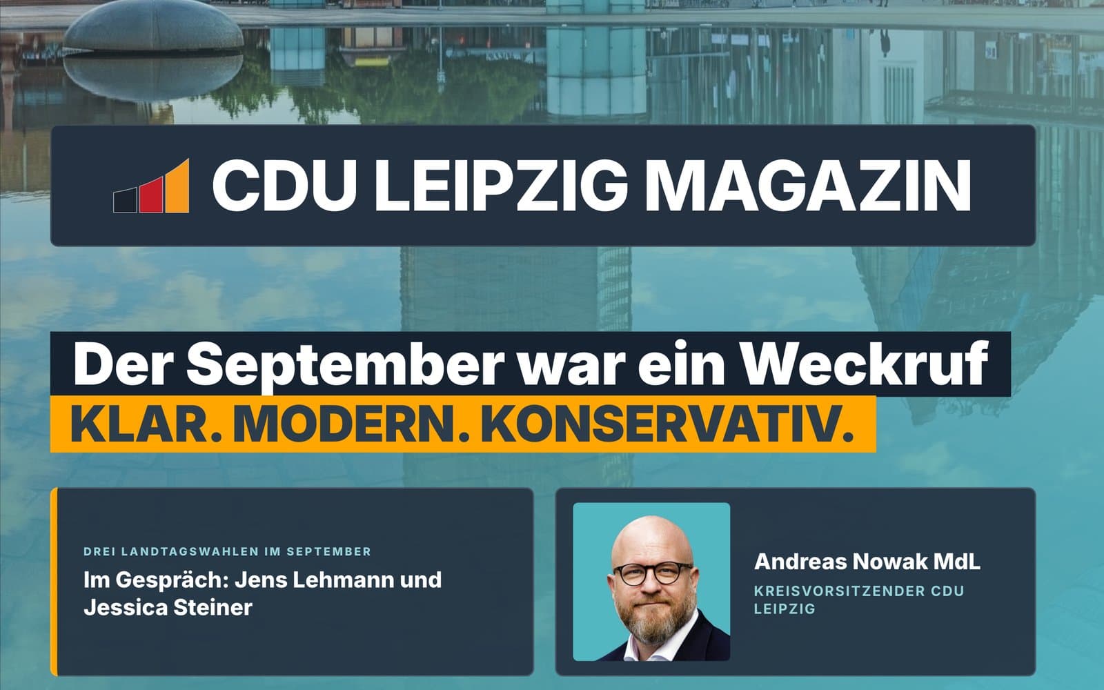 Titelseite des CDU Leipzig Magazins, Oktober 2026