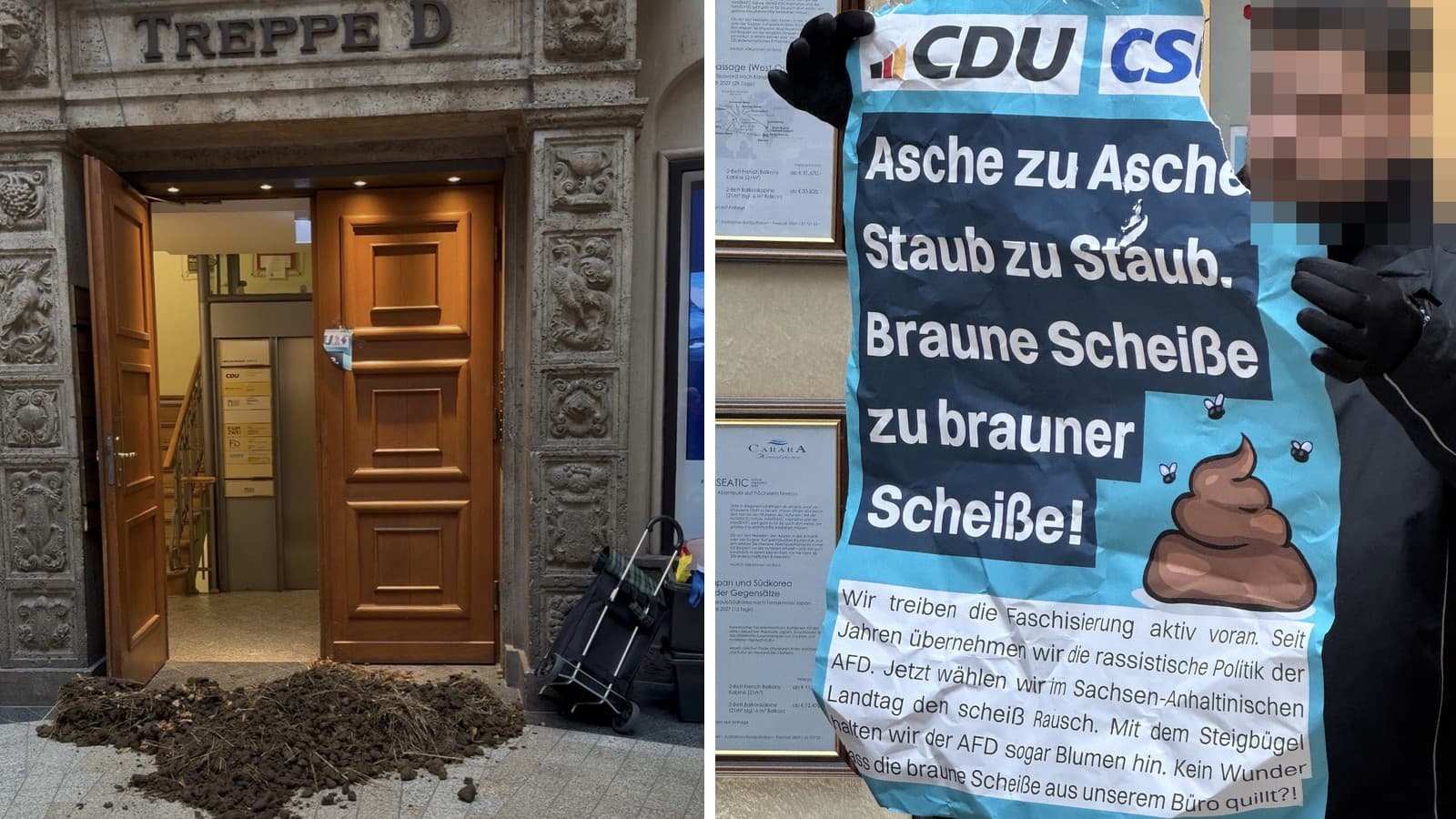 Eingang der CDU-Geschäftsstelle in der Mädlerpassage am 15. Oktober 2026